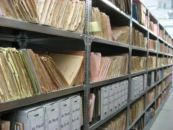 Old business files prepared for digital archiving with Get Me Sorted.